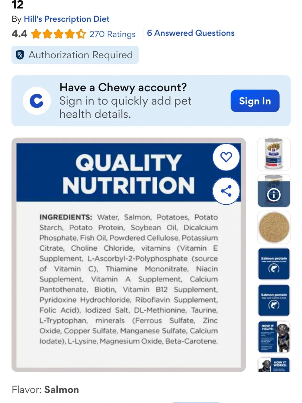 d/d Salmon Food Sensitivities Wet Dog Food - Salmon